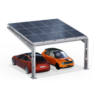 Soloport Brand PP2-G6300 Single Car Parking Canopy With Solar Roof Base Field With 15 Solar Modules