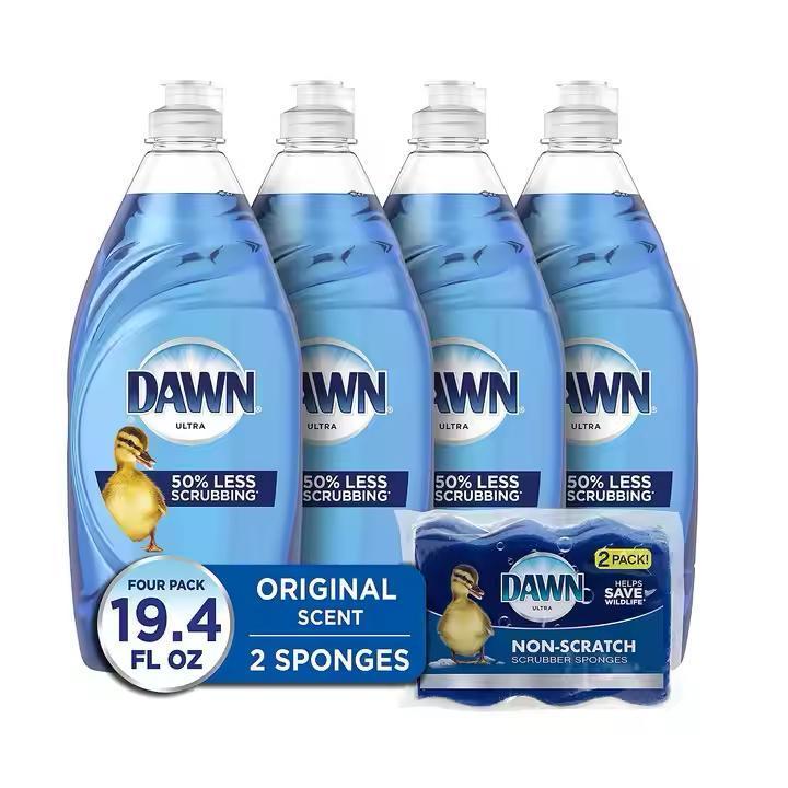 Dawn Powerwash Spray Starter Kit, Platinum Dish Soap, Fresh Scent, 1 Starter Kit + 1 Dawn Powerwash Refill, 16 fl oz each