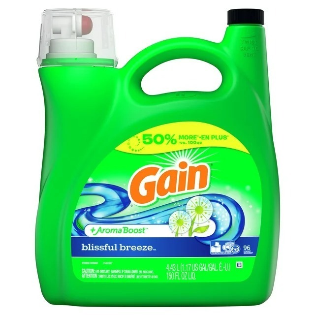 Gain Blissful Breeze He, 96 Loads Liquid Laundry Detergent, 150 fl oz