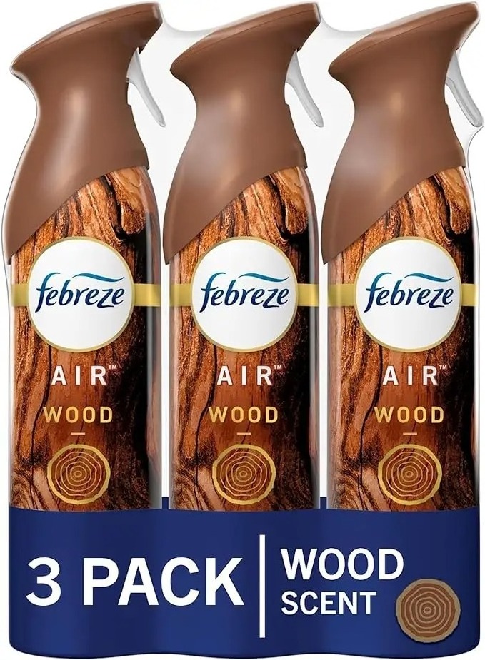 Febreze Air Effects Wood Scent Air Freshener, 8.8 oz. Can, Pack of 3