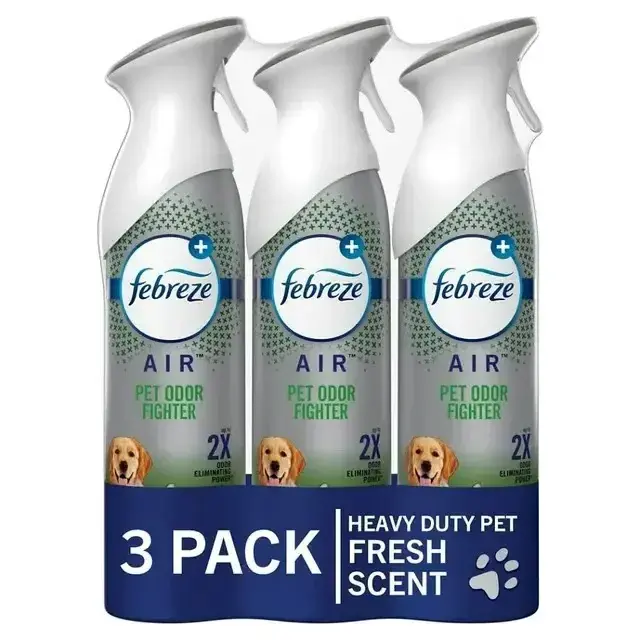 Febreze Air Freshener Spray, Heavy Duty Pet for Home, Pet Friendly, Odor Fighter for Strong Odor, 8.8 Oz (Pack of 3)