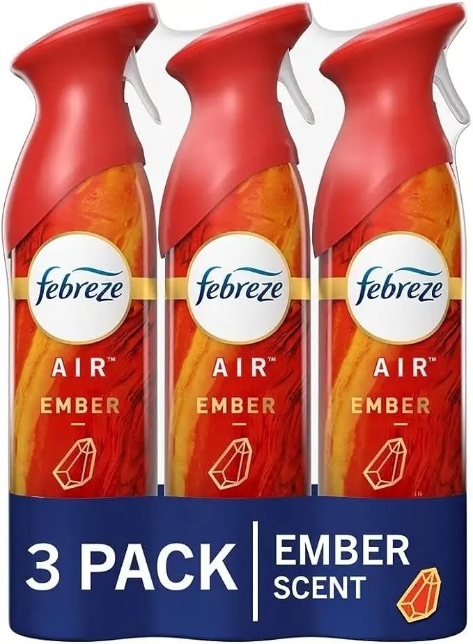 Febreze Air Effects Ember Scent Air Freshener, 8.8 oz. Can, Pack of 3