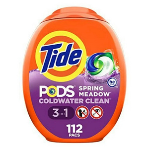 Tide PODS Laundry Detergent Soap Pods, Spring Meadow Scent, 112 count