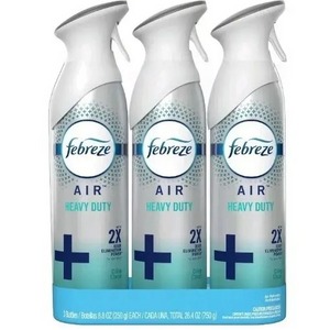 Febreze /Deodorizer Odor Fighter Spray For Strong Odors, Heavy Duty Crisp Clean Scent, 8.8 Oz (Pack of 3) Bathroom Air Refresher