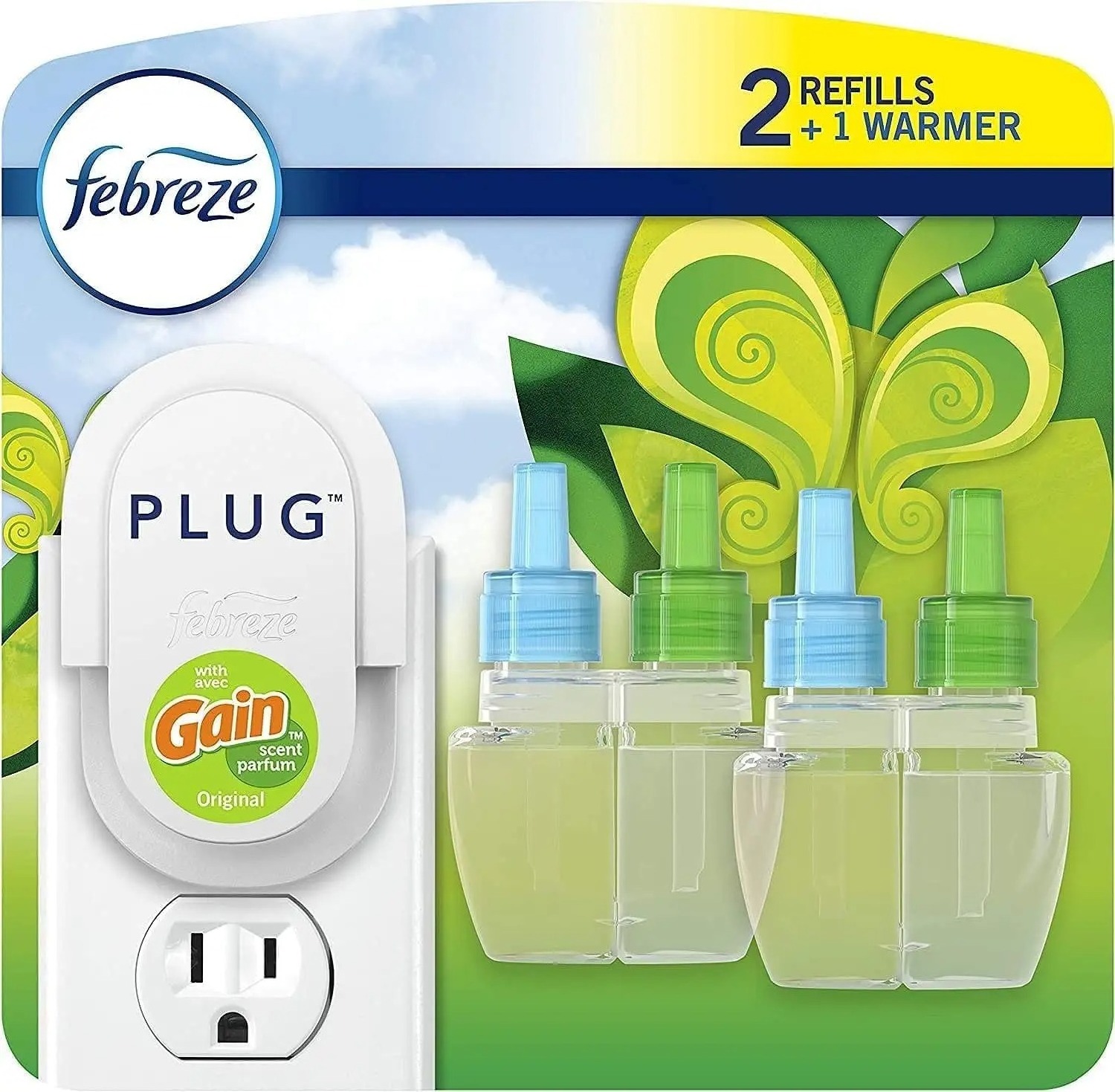 Febreze PLUG, Gain Original, Starter Kit & (2) .87 fl. oz. Refills