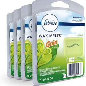 Febreze Wax Melts, Air Freshener and Odor Fighter for Strong Odor, Gain Original Scent, 4 Pack (6 Cubes Each)