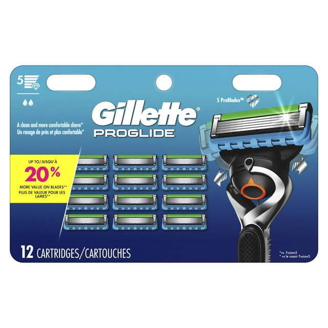 Top wholesale Gillette ProGlide Men's Razor Blades Refill Cartridges 12 count