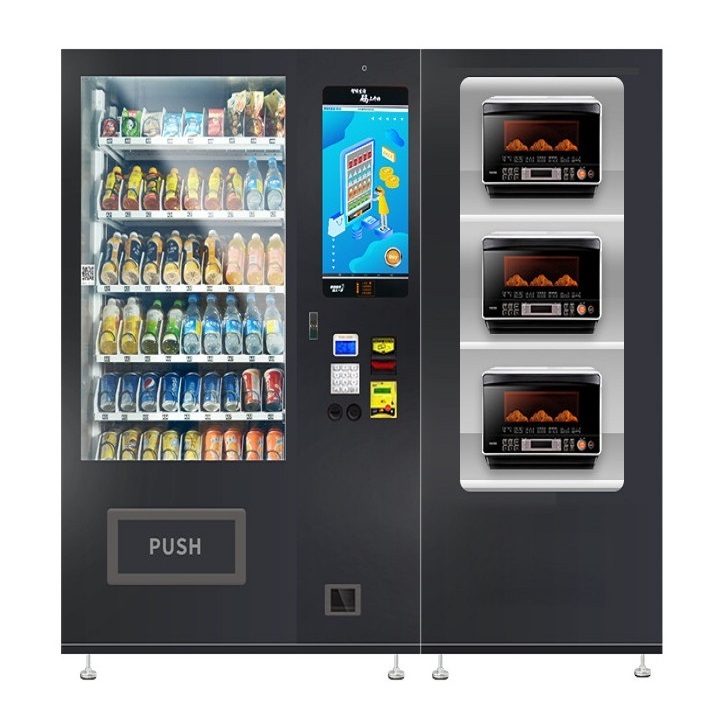 Factory Direct Supply 24hrs Self Service Hot Water Heated Instant Cup Noodle Ramen Hot Food Vending Machine