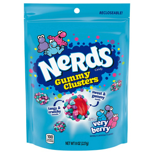 Nerds Gummy Clusters Candy, Very Berry 8 oz Bag