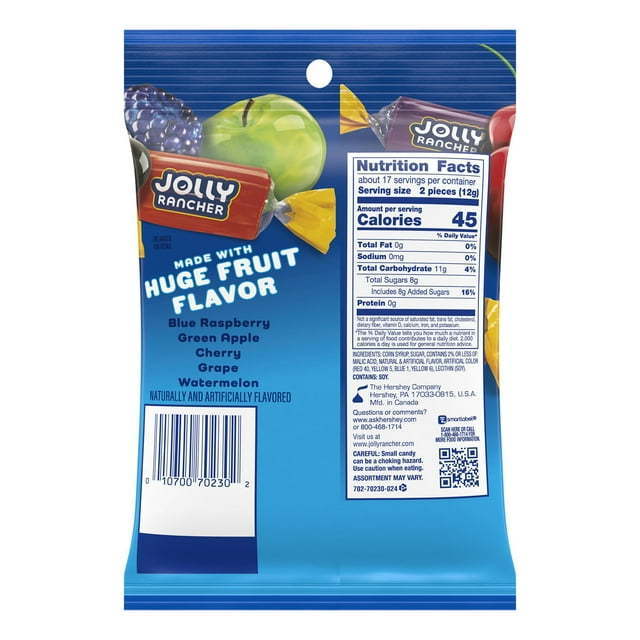 Jolly Rancher Original Fruit Flavored Hard Candy, Bag 7 oz