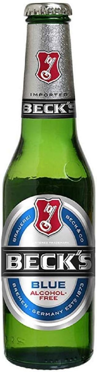 Beck's Blue 0 Percent Alcohol Free German Lager Beer Bottle, 24 x 275 ml