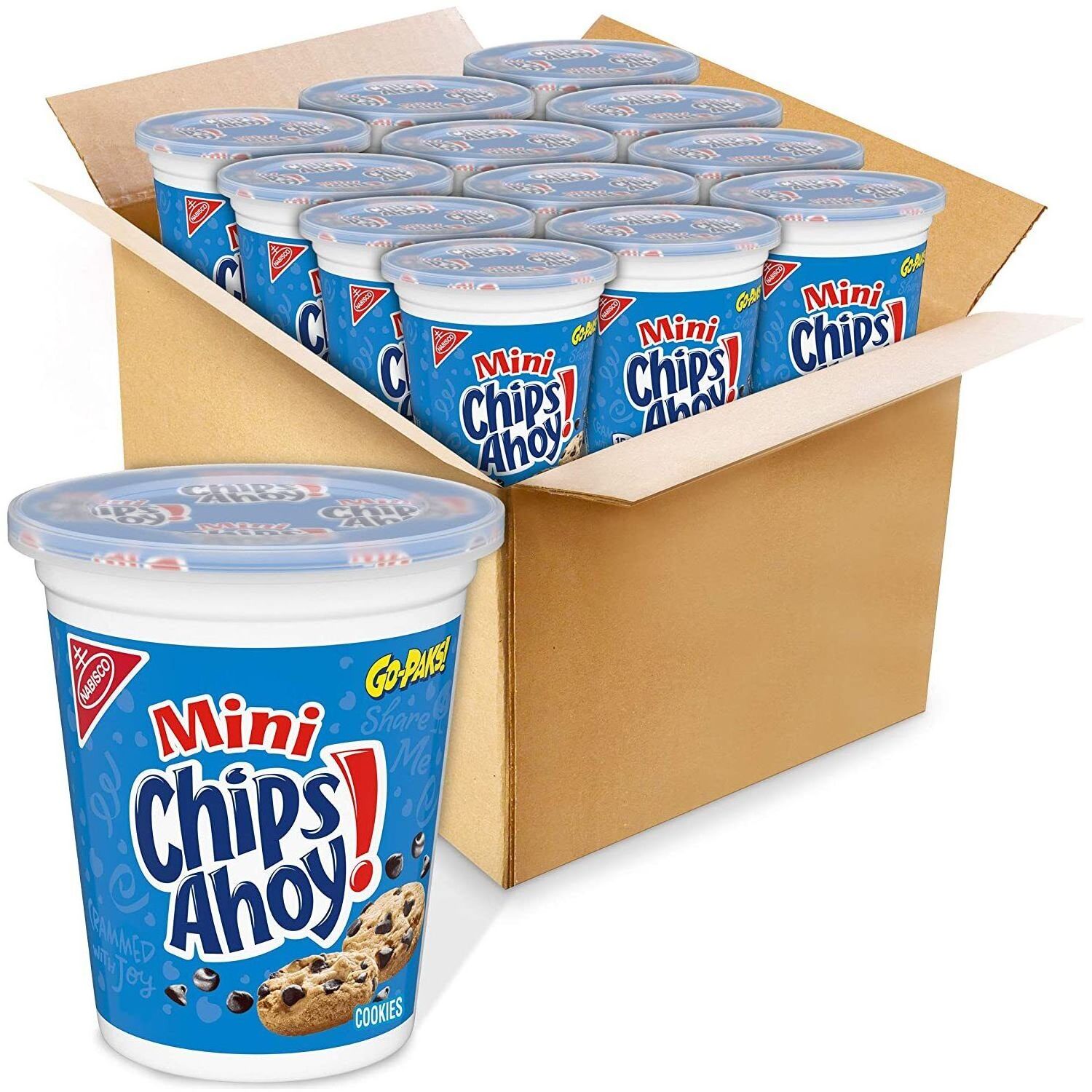 CHIPS AHOY Mini Chocolate Chip Cookies, 100g x  [12-Cups]