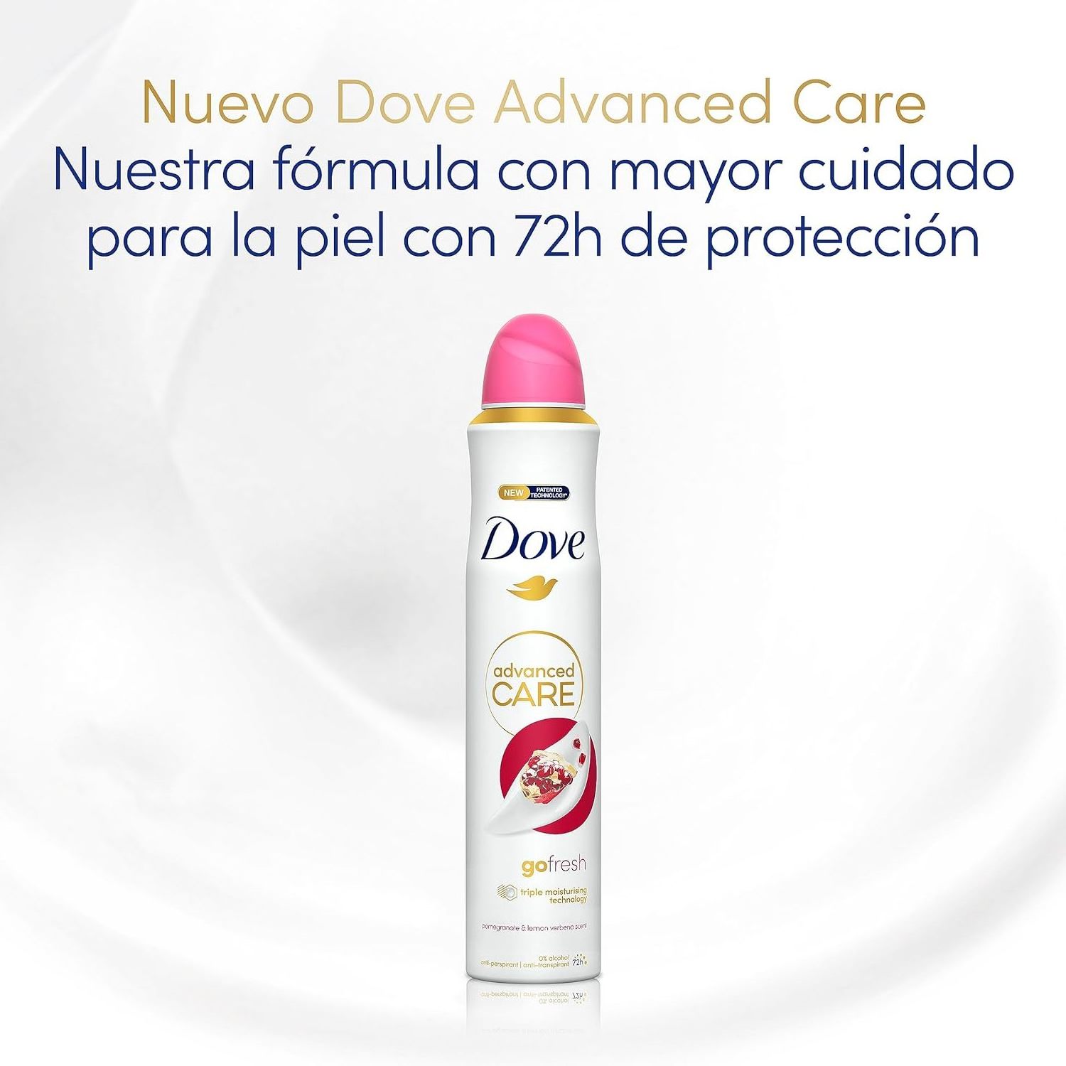 Dove Advanced Care Pomegranate and Lemon Deodorant 48-hour Protection Spray 200ml, pack of 6 Units