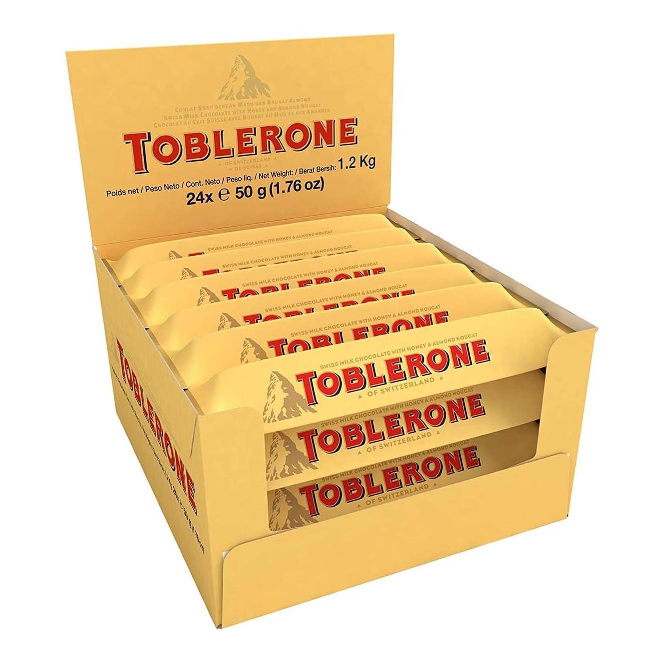 Tobleron White Chocolate 100g Pack of 4 / Tobleron Black Dark Chocolate Bundle