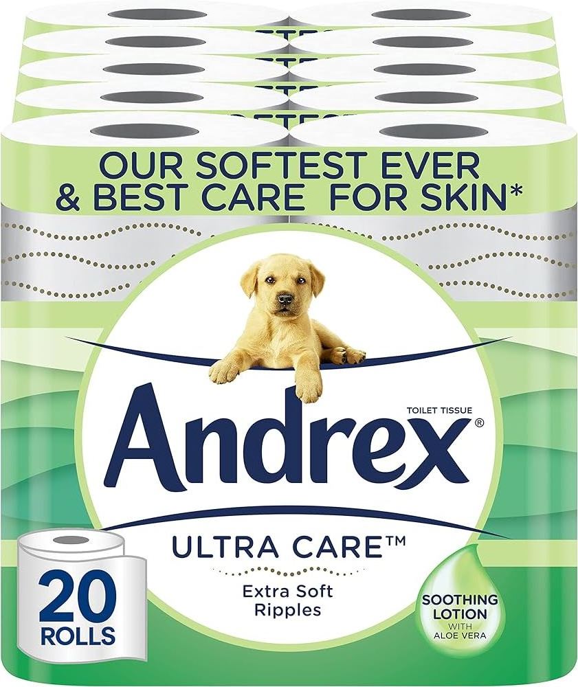 Andrex Ultra Care Toilet Paper - 20 Toilet Roll Pack