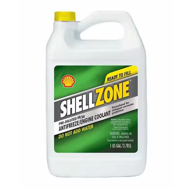 ShellZone Pre-Diluted 50/50 Antifreeze and Engine Coolant Ready to Fill, 1 Gallon 3.78L