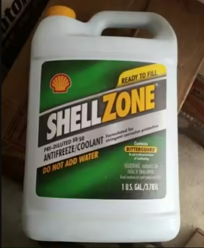 ShellZone Pre-Diluted 50/50 Antifreeze and Engine Coolant Ready to Fill, 1 Gallon 3.78L