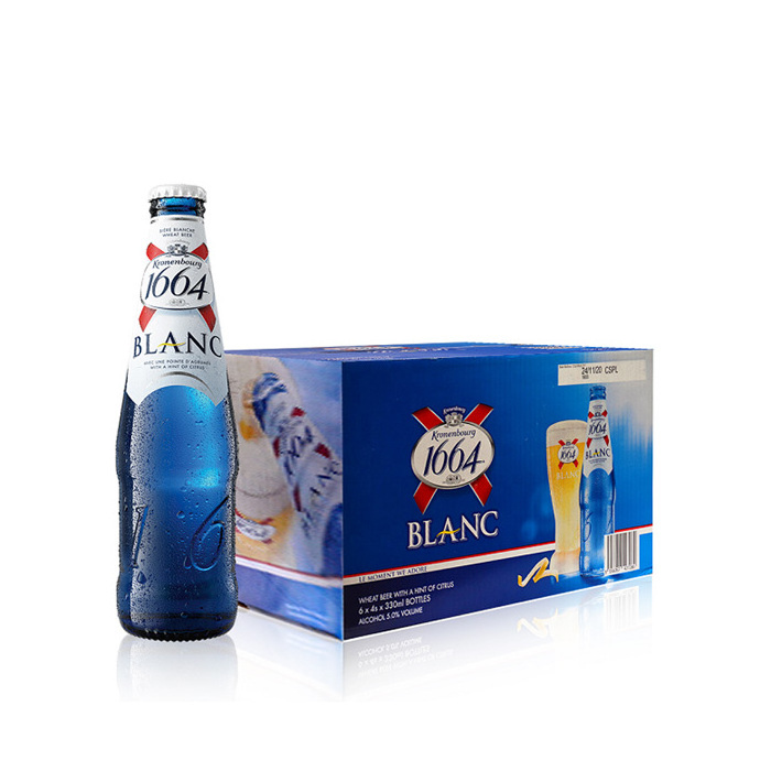 Wholesale of Kronenbourg Blanc 1664 with 24x33cl Beer in cans and in bottles