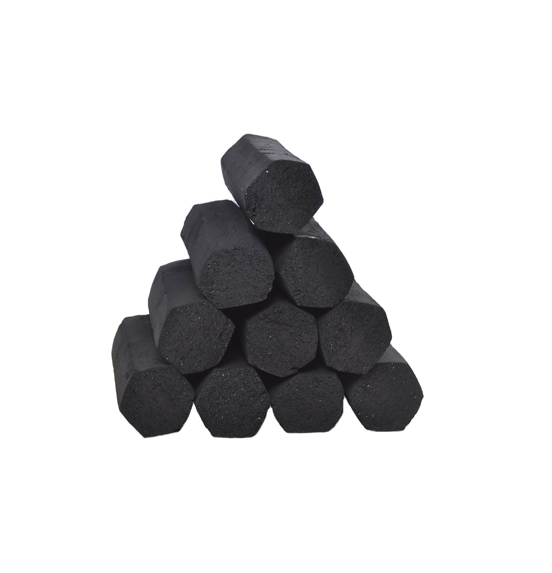 Hexagonal Charcoal Briquettes Manufacturer Supplier 5-6 hours long burning time hexagonal coal hardwood sawdust BBQ Charcoal