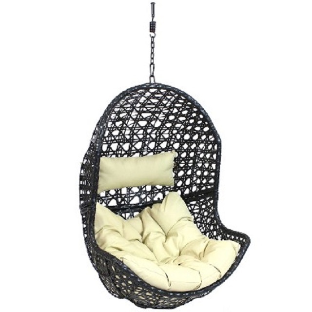 Discount best Wholesale indoor outdoor patio rattan wicker hanging egg swing chair with metal stand for sell