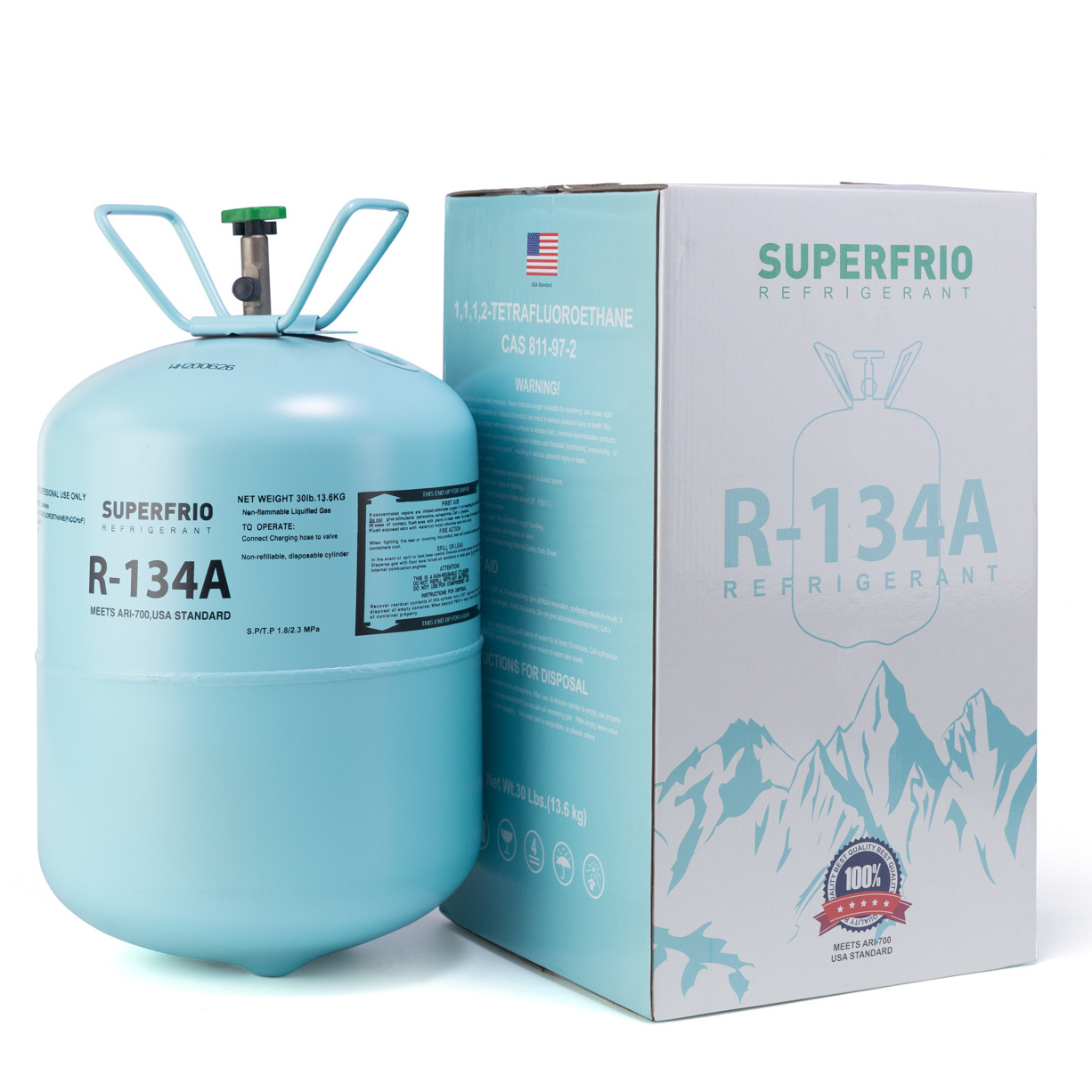 Best Price 13.6kg gas cylinder r134a refrigerant gas