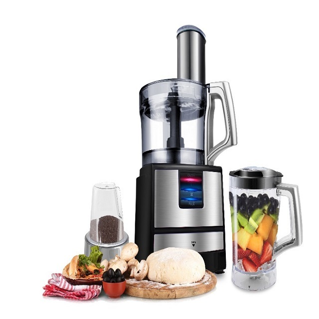 4 Blade 3 Speed Manual Food Processor Powerful Blender Food Processor