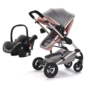 Cheap price 3 in 1 baby carriage easy folding luxury baby stroller with car seat