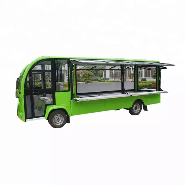 Multi-function Coffee Carts Food Trailer Mobile, Food Cart Ice Cream Mini Food Truck Fully Equipped