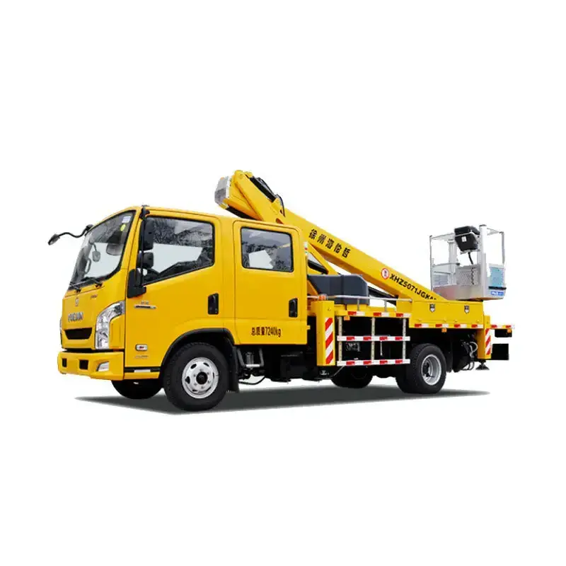 Hydraulic platform cherry picker towable boom lift for aerial work in Stock