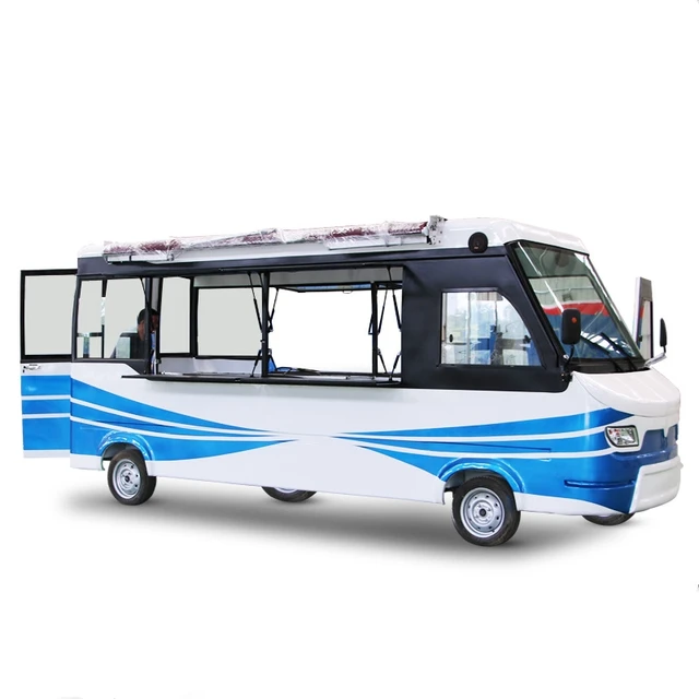 Multi-function Coffee Carts Food Trailer Mobile, Food Cart Ice Cream Mini Food Truck Fully Equipped