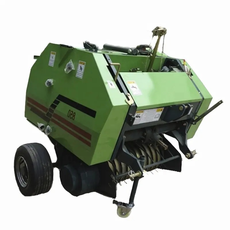 Popular Tractor Mounted Mini Round Hay Straw Baler Machine Round Baler Use Pallet Wrap Round Hay Baler