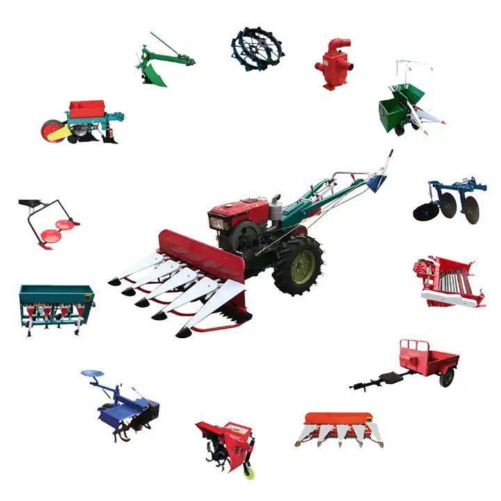 Factory multifunctional walking tractor two wheels mini tractor with disc plough