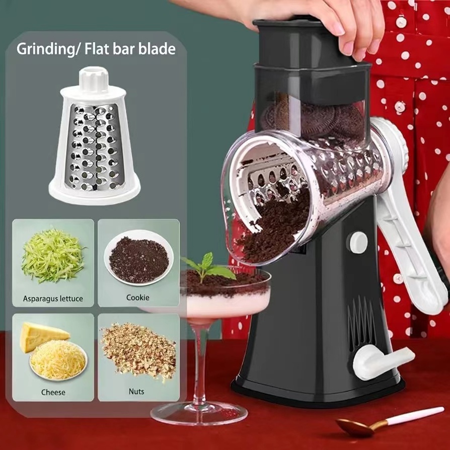 2023 Hot Sale Manual Rotary Cheese Grater 5 In 1 Vegetable Grater Shredder Grater Vegetable Cutter Slicer For Kitchen