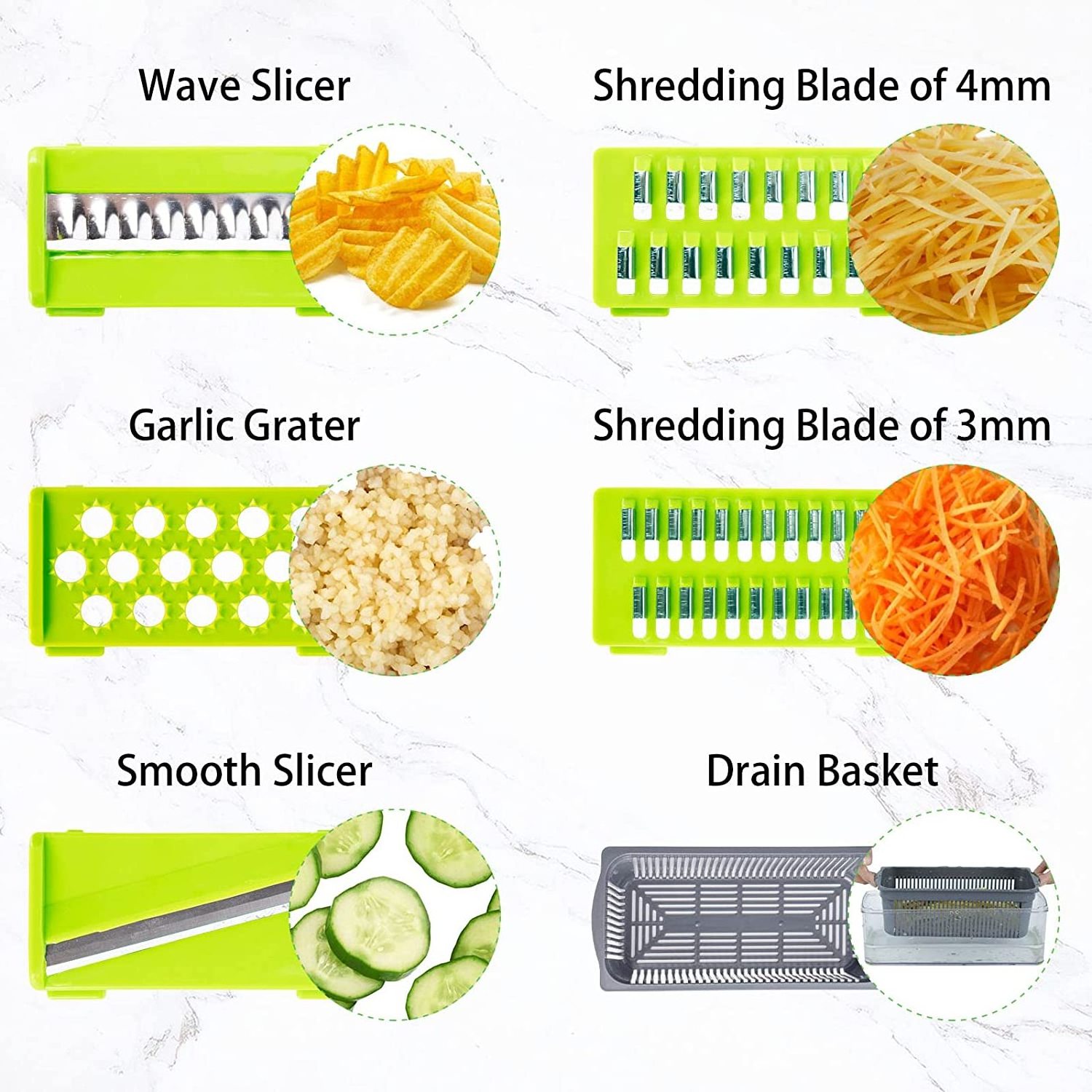 2023 Top 12 in 1 Mandoline Slicer For Kitchen Multifunctional-Onion Chopper-Food Chopper Veggie Slicer Vegetable cutter