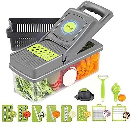 Smart Multifunctional Kitchen Food Processor - Mini Plastic Shredder - Round Salad Maker - Vegetable Slicer and Grater