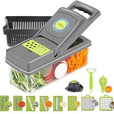 Smart Multifunctional Kitchen Food Processor - Mini Plastic Shredder - Round Salad Maker - Vegetable Slicer and Grater