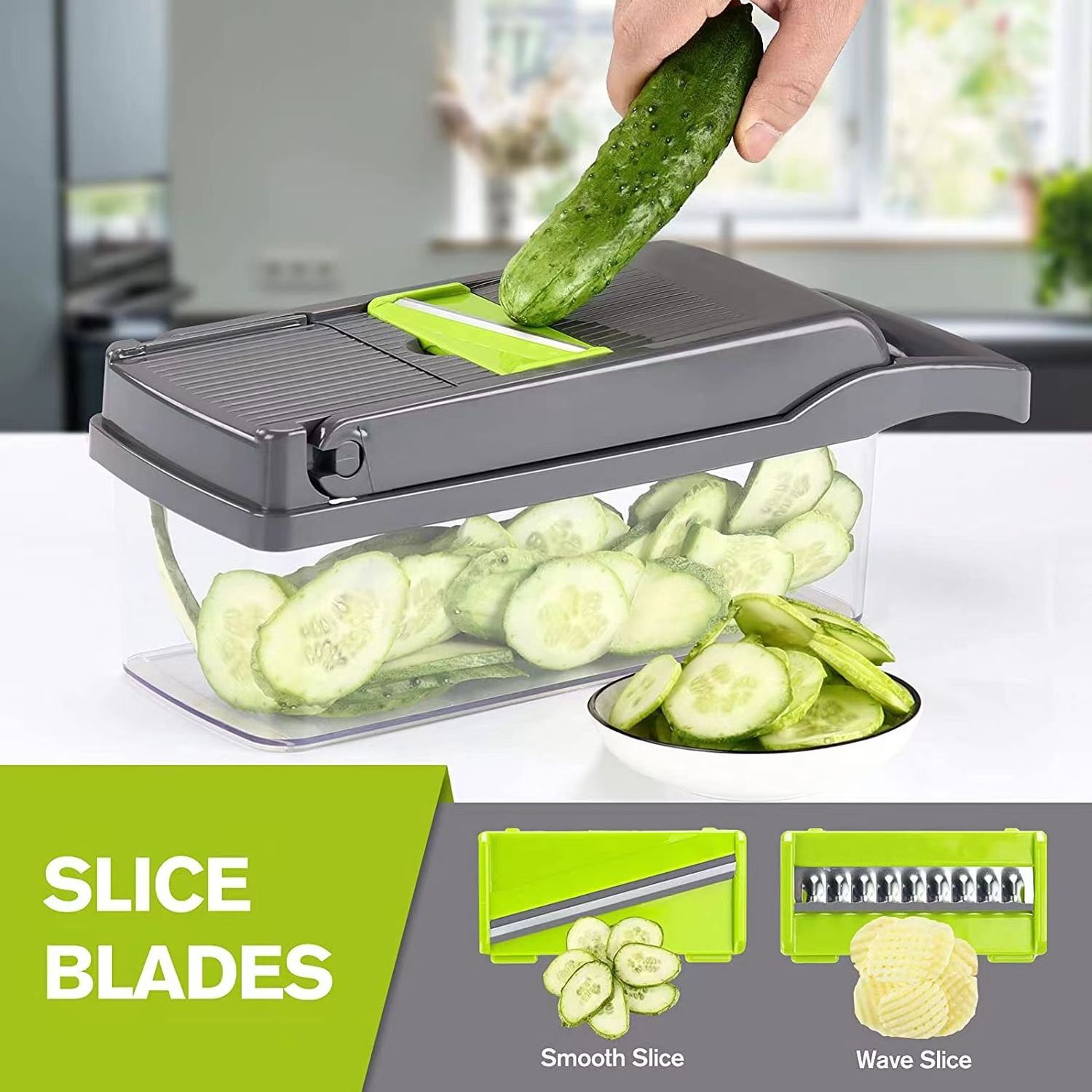 2023  Hot Multifunctional 12 In 1 Vegetable Chopper Onion Dicer Vegetable Cutter progressive vegetable chopper with container