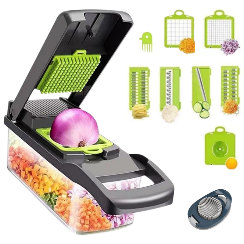 2023 New 15 in 1 vegetable chopper multifunctional all in one kitchen manual stainless steel slicer practical vegetable cutter