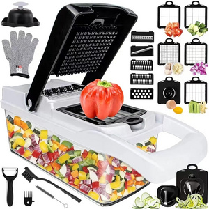 Amaz hot selling 2023 New  26 In 1 Hand Held Multifunctional Onion Cutter Fruits Slicer Potatoes Peeler Manual Vegetable Chopper