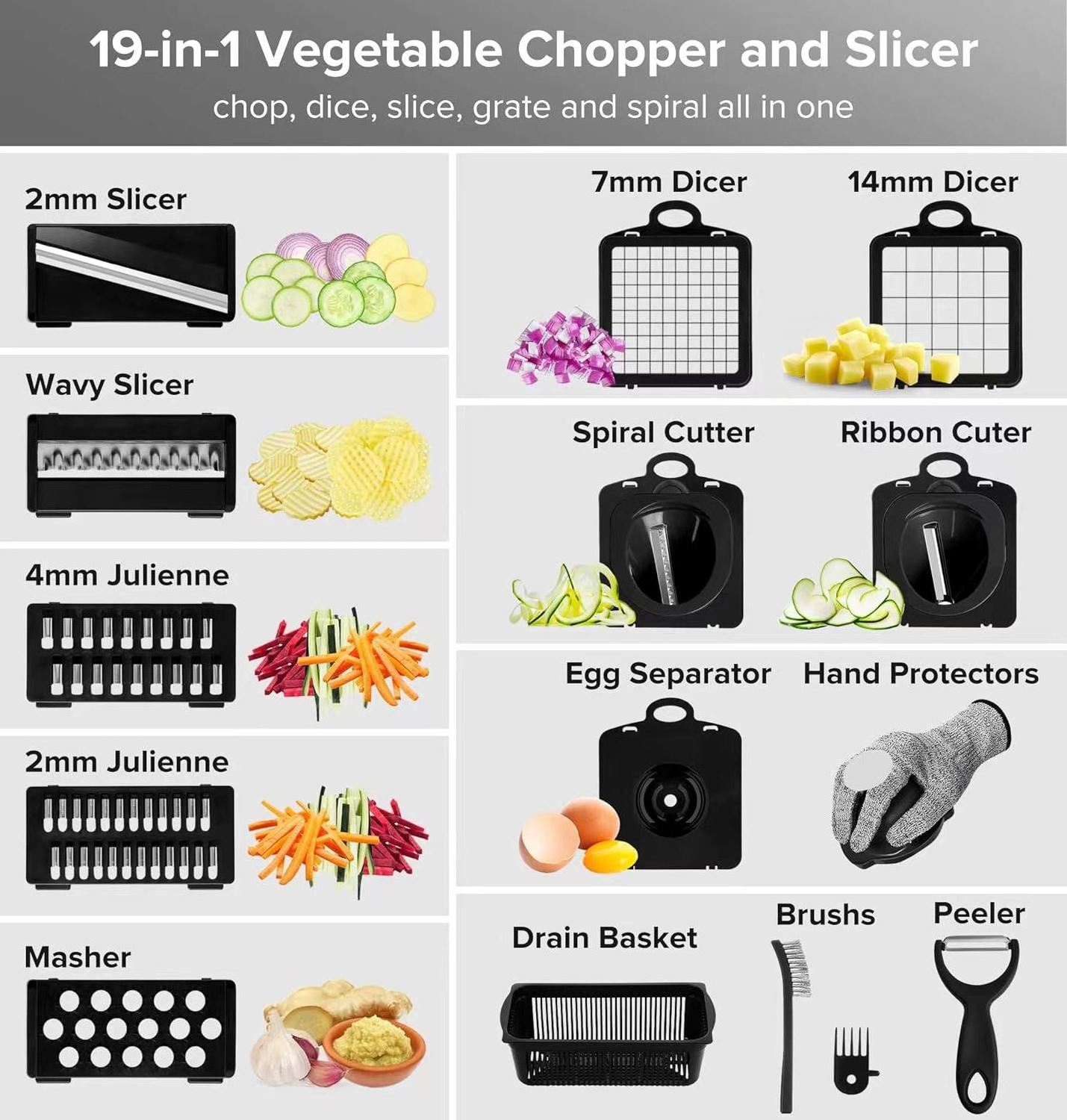 2024 Kitchen Multi 12 in 1 Manual Mandoline Fruit Vegetable Cutter Onion Dicer Veggie Slicer Vegetable Chopper cheese grater