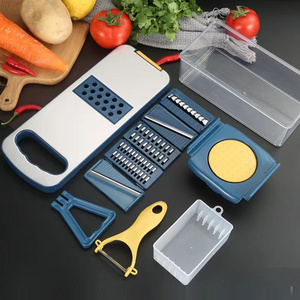 Best Sell 6 in 1 Hand Held Multifunctional Onion Cutter Fruits Slicer Potatoes Peeler Manual Vegetable Chopper