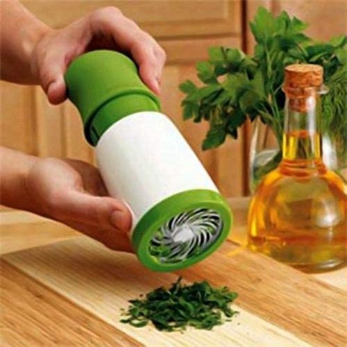 Kitchen Accessories Multi-function Manual Seasoning Spice Grinder Herb Mills Shredder Cilantro Parsley Chopper Green Plastic ABS