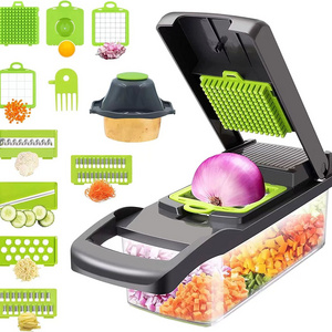 Tiktok Hot Selling Kitchen Food Dicer Hand Held Accessories 12 In 1 Cutter Fruit Onion Dicer Veggie Slicer Vegetable Chopper