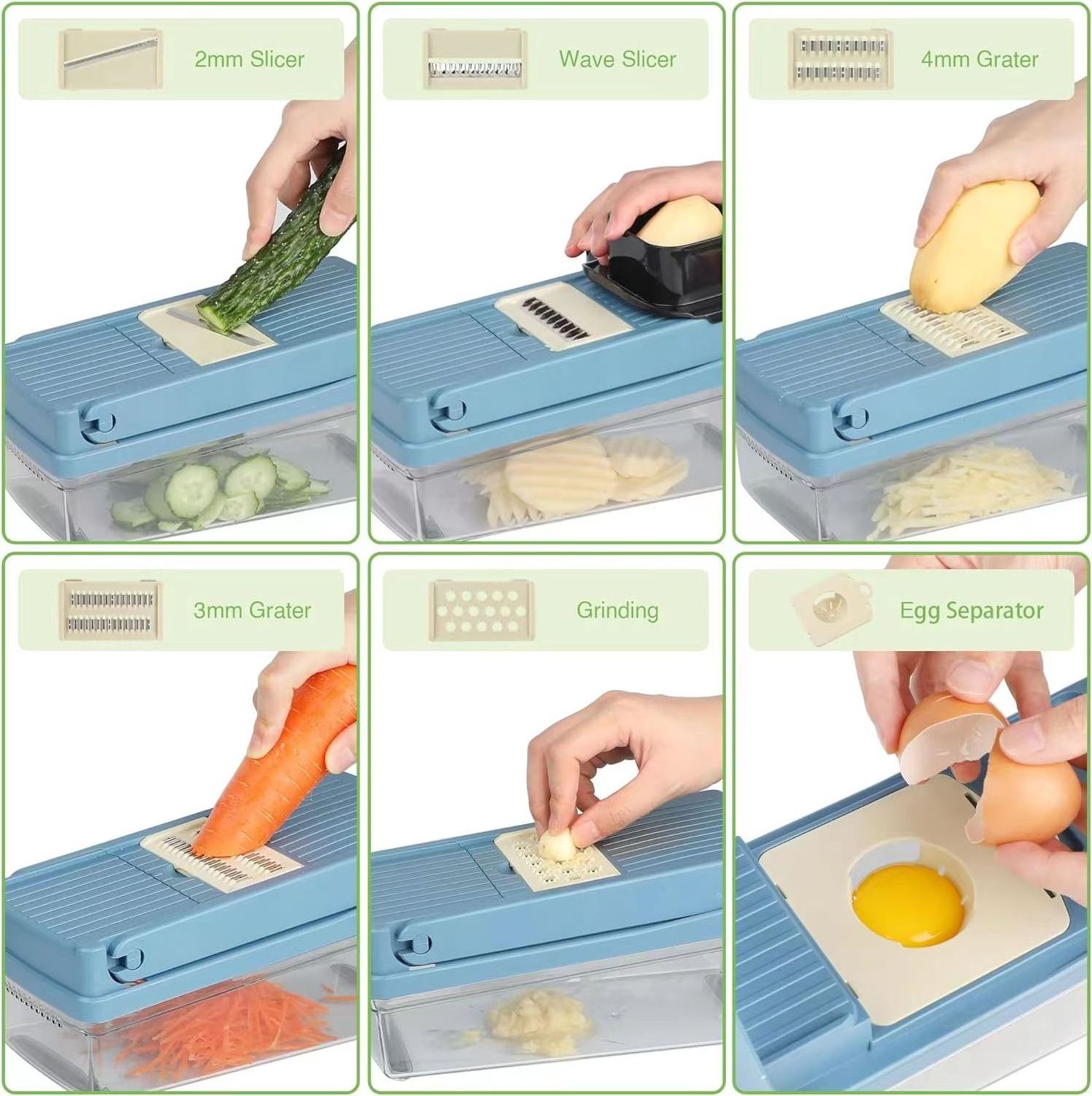 2023 hot selling multi purpose vegetable slicer 14 in 1 vegetable chopper vegetable slicer chopper potato cutter grinder