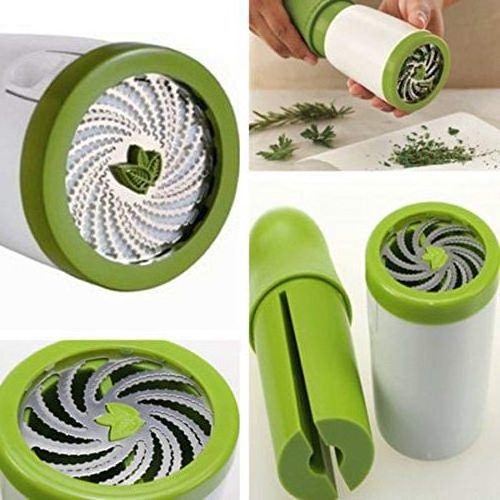 Kitchen Accessories Multi-function Manual Seasoning Spice Grinder Herb Mills Shredder Cilantro Parsley Chopper Green Plastic ABS