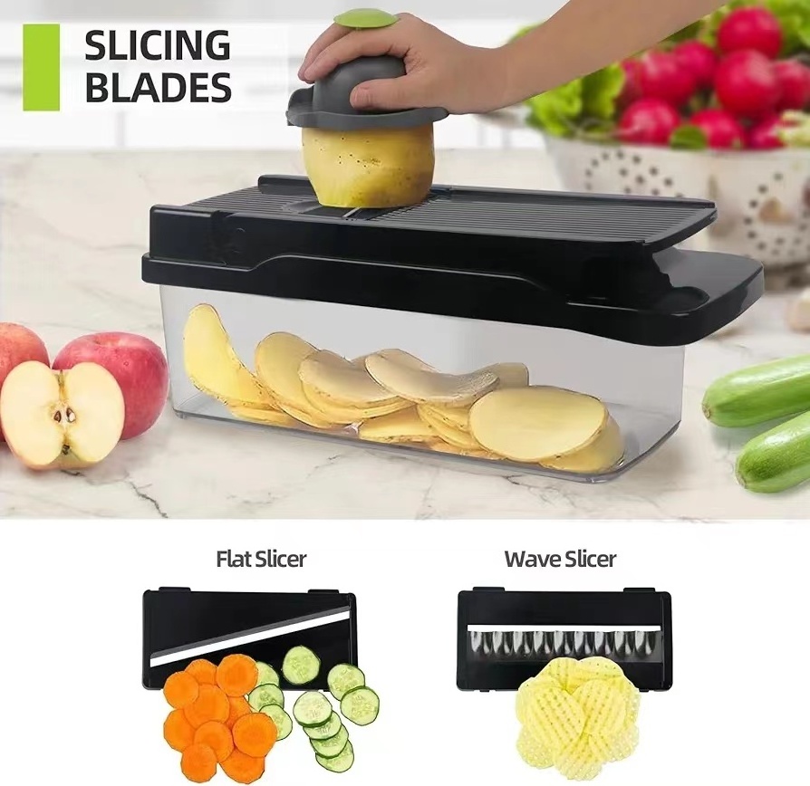 2023 Amazing Hot Selling  kitchen accessories 15 In 1 Vegetable Chopper steel kitchen slicer food chopper vegetable cutter