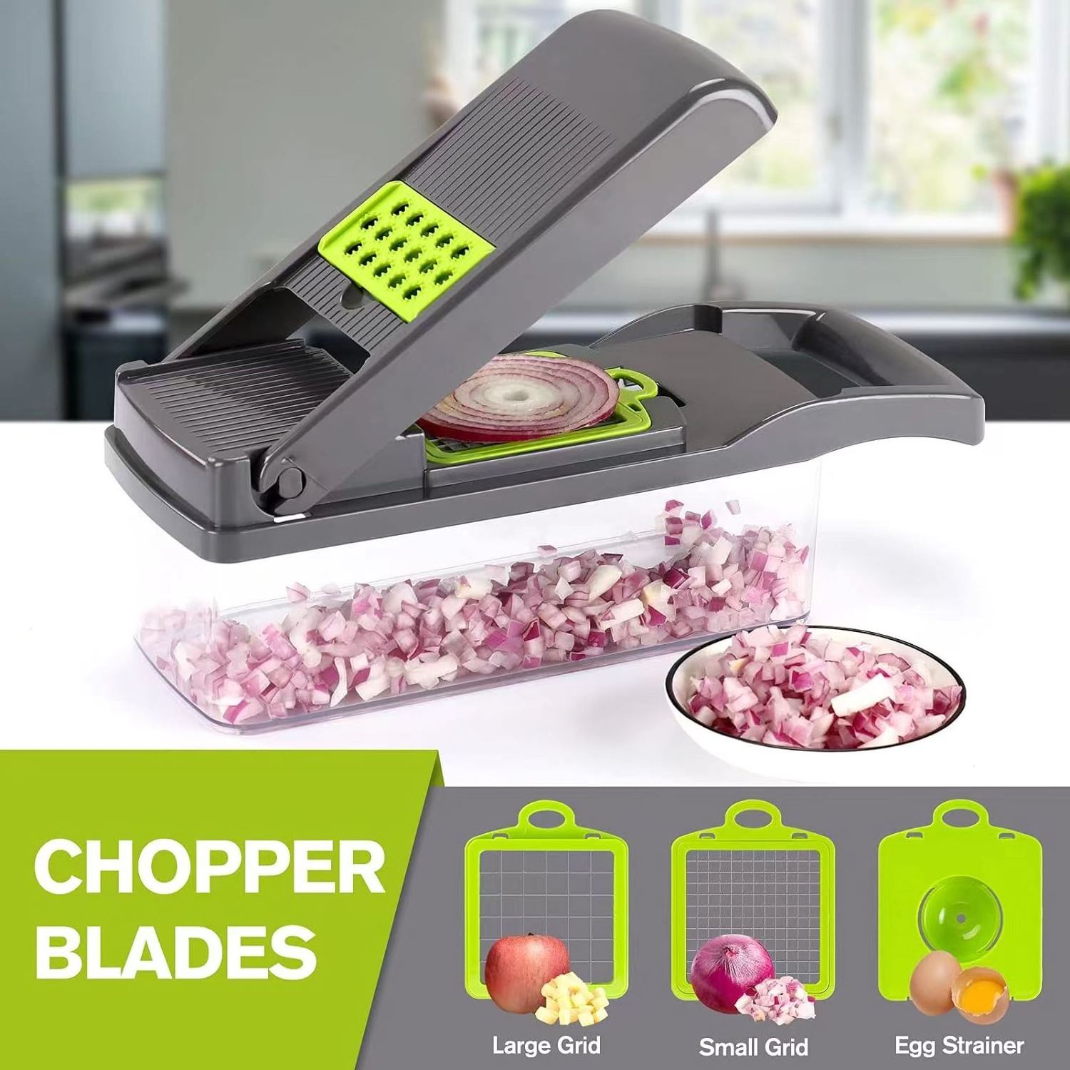 2024 Amaz Hot New  kitchen accessories  16 In 1 manual vegetable chopper veggie chopper vegetable cutter  Dishwasher safe