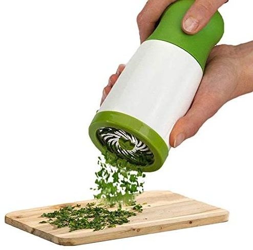 Kitchen Accessories Multi-function Manual Seasoning Spice Grinder Herb Mills Shredder Cilantro Parsley Chopper Green Plastic ABS