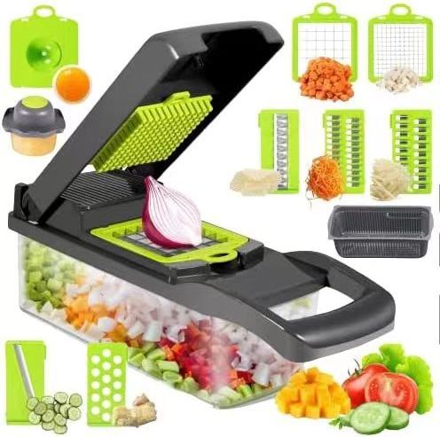 Tiktok Hot Selling Kitchen Multi 13 in 1 Manual Mandoline Fruit Vegetable Cutter Onion Dicer Veggie Slicer Vegetable Chopper