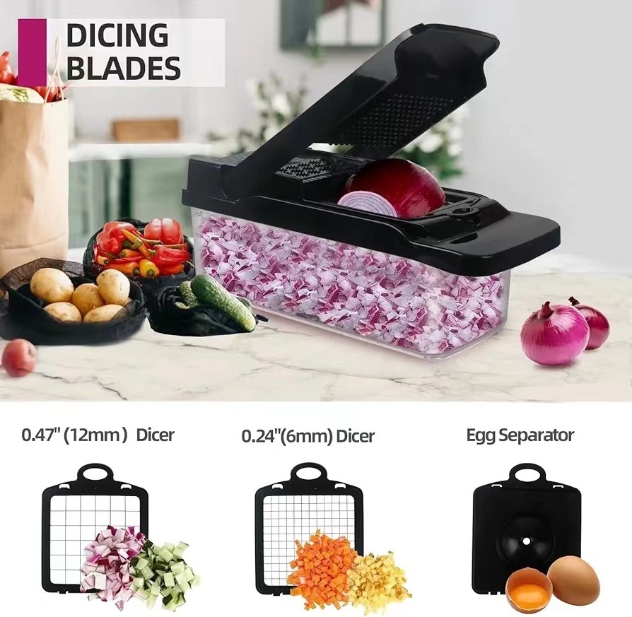 2023 Amazing Hot Selling  kitchen accessories 15 In 1 Vegetable Chopper steel kitchen slicer food chopper vegetable cutter